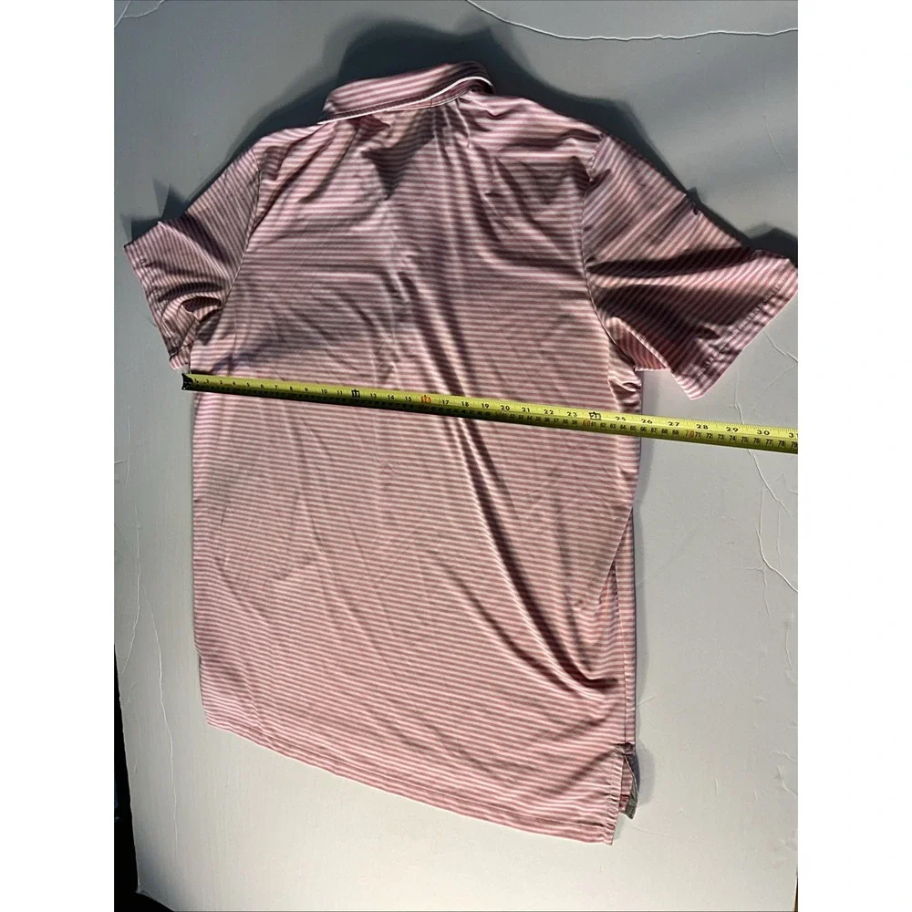 RLX Ralph Lauren Pink and White Stripe Collared Shirt Men's XL Golf Activewear